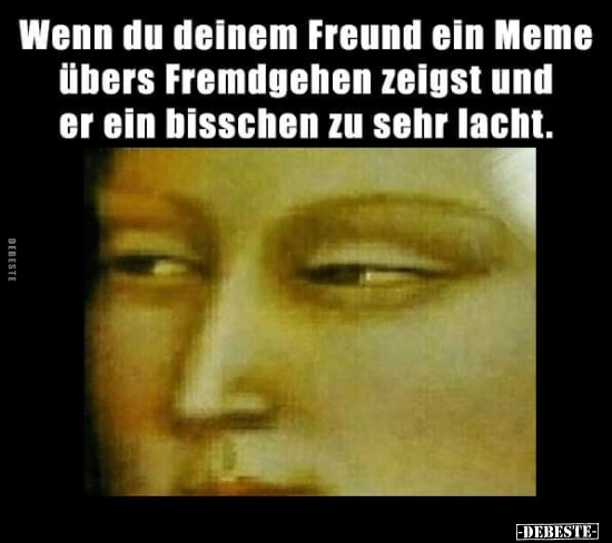 Wenn du deinem Freund ein Meme übers Fremdgehen zeigst.. - Lustige Bilder | DEBESTE.de