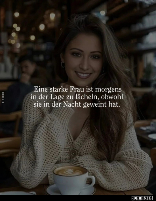 Eine starke Frau ist morgens in der Lage zu lächeln, obwohl.. - Lustige Bilder | DEBESTE.de