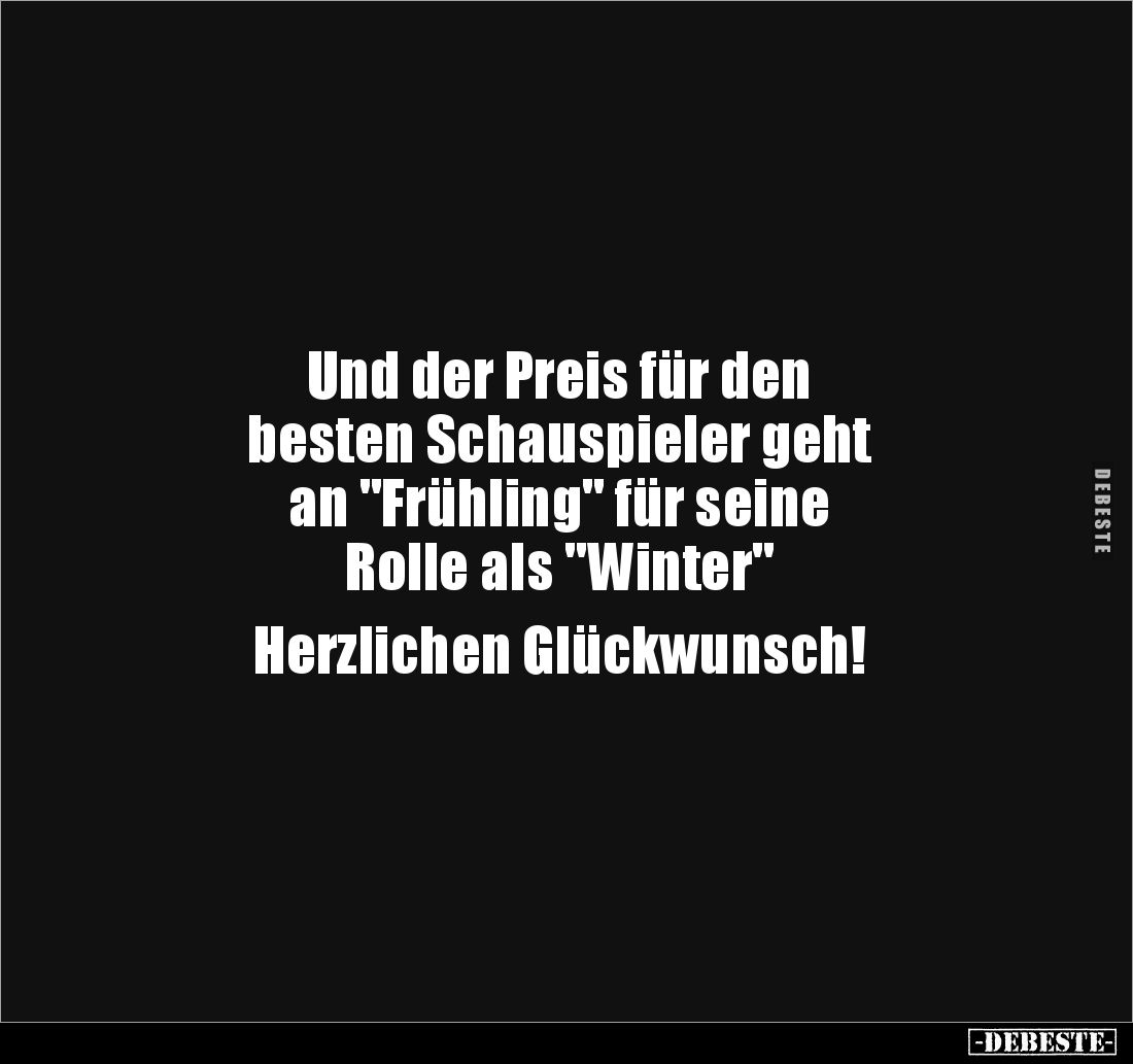 Und der Preis für den besten Schauspieler geht an.. - Lustige Bilder | DEBESTE.de