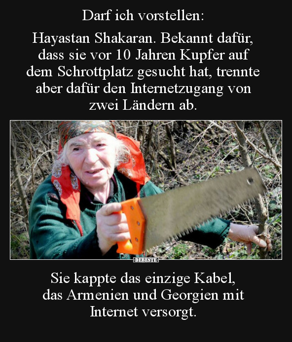 Darf ich vorstellen: Hayastan Shakaran. Bekannt dafür, dass.. - Lustige Bilder | DEBESTE.de