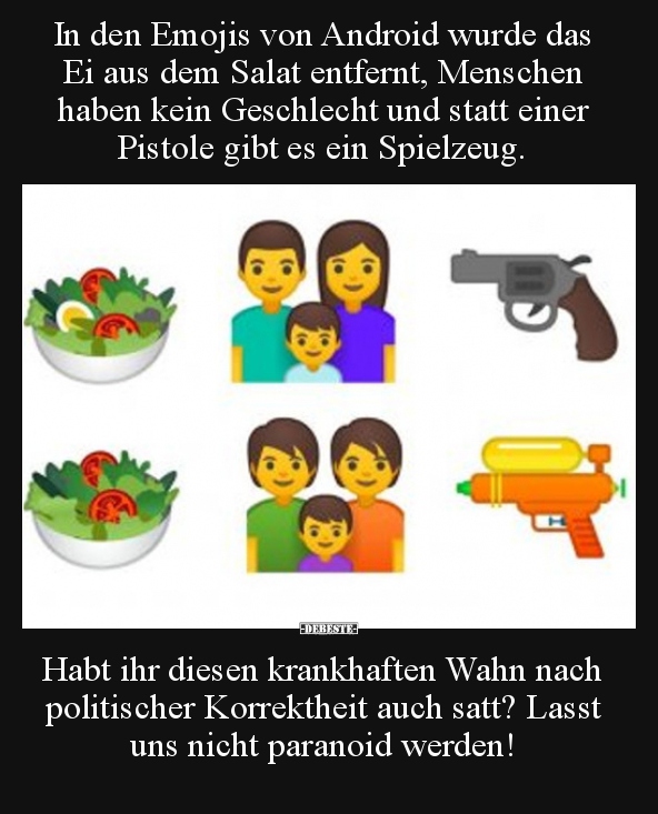In den Emojis von Android wurde das Ei aus dem Salat.. - Lustige Bilder | DEBESTE.de
