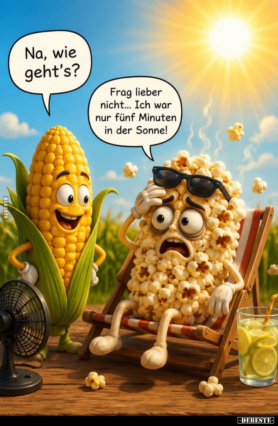 Na, wie geht's?

Frag lieber nicht... Ich war nur fünf Minuten in der Sonne!