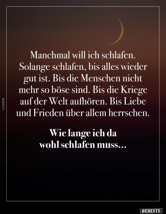 Manchmal will ich schlafen.. - Lustige Bilder | DEBESTE.de