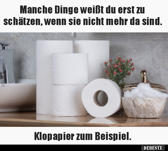 Manche Dinge weißt du erst zu schätzen, wenn sie nicht.. - Lustige Bilder | DEBESTE.de