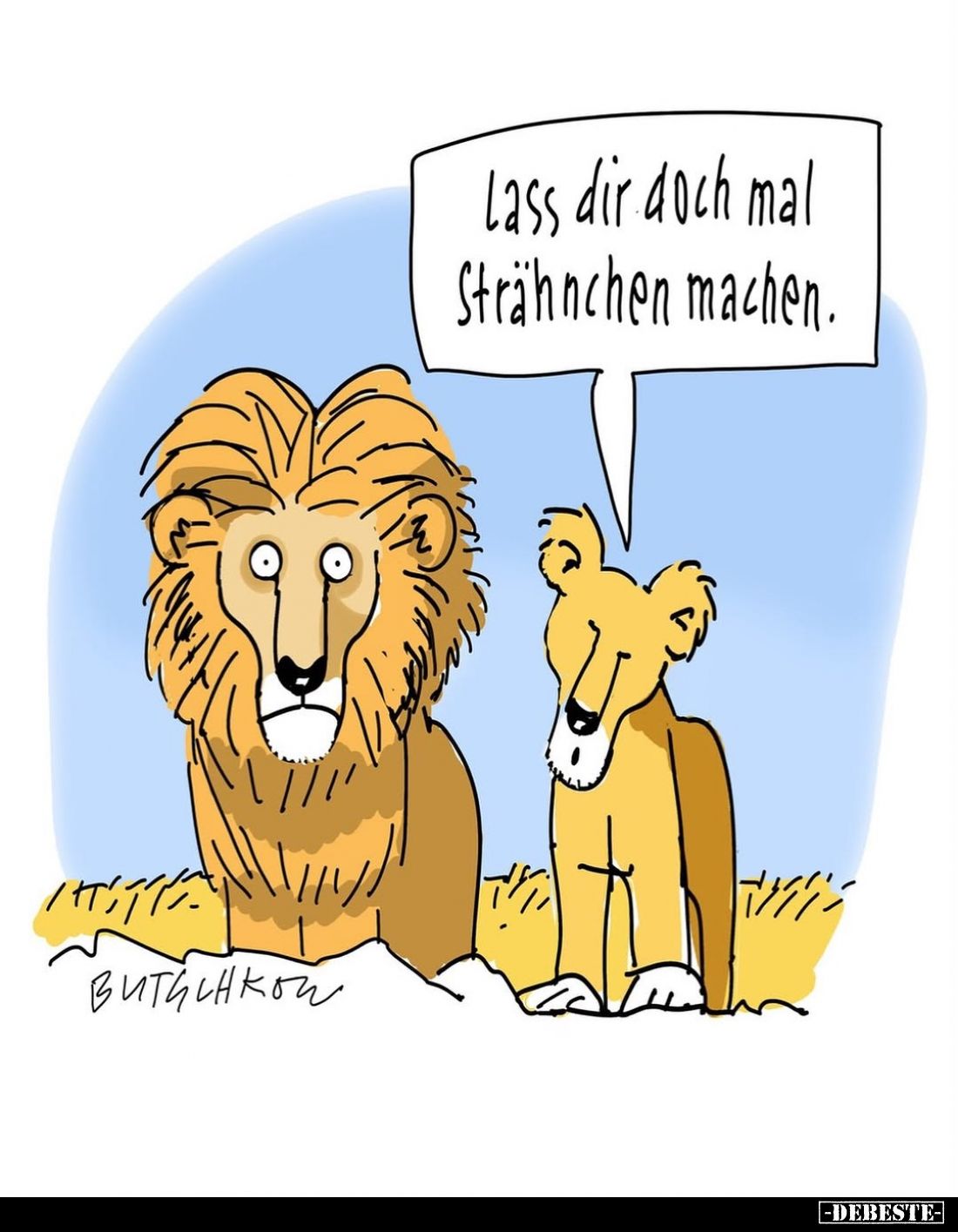 Lass dir doch mal Strähnchen machen.