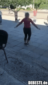 Morgens trainiert jeder auf seine eigene Weise..