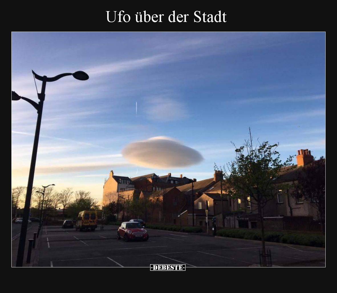 Ufo über der Stadt
