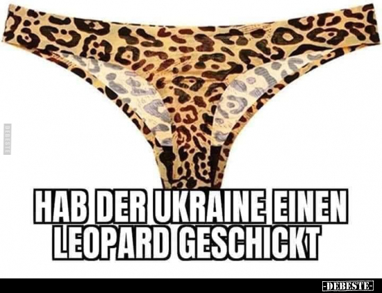 Hab der Ukraine einen Leopard geschickt... - Lustige Bilder | DEBESTE.de