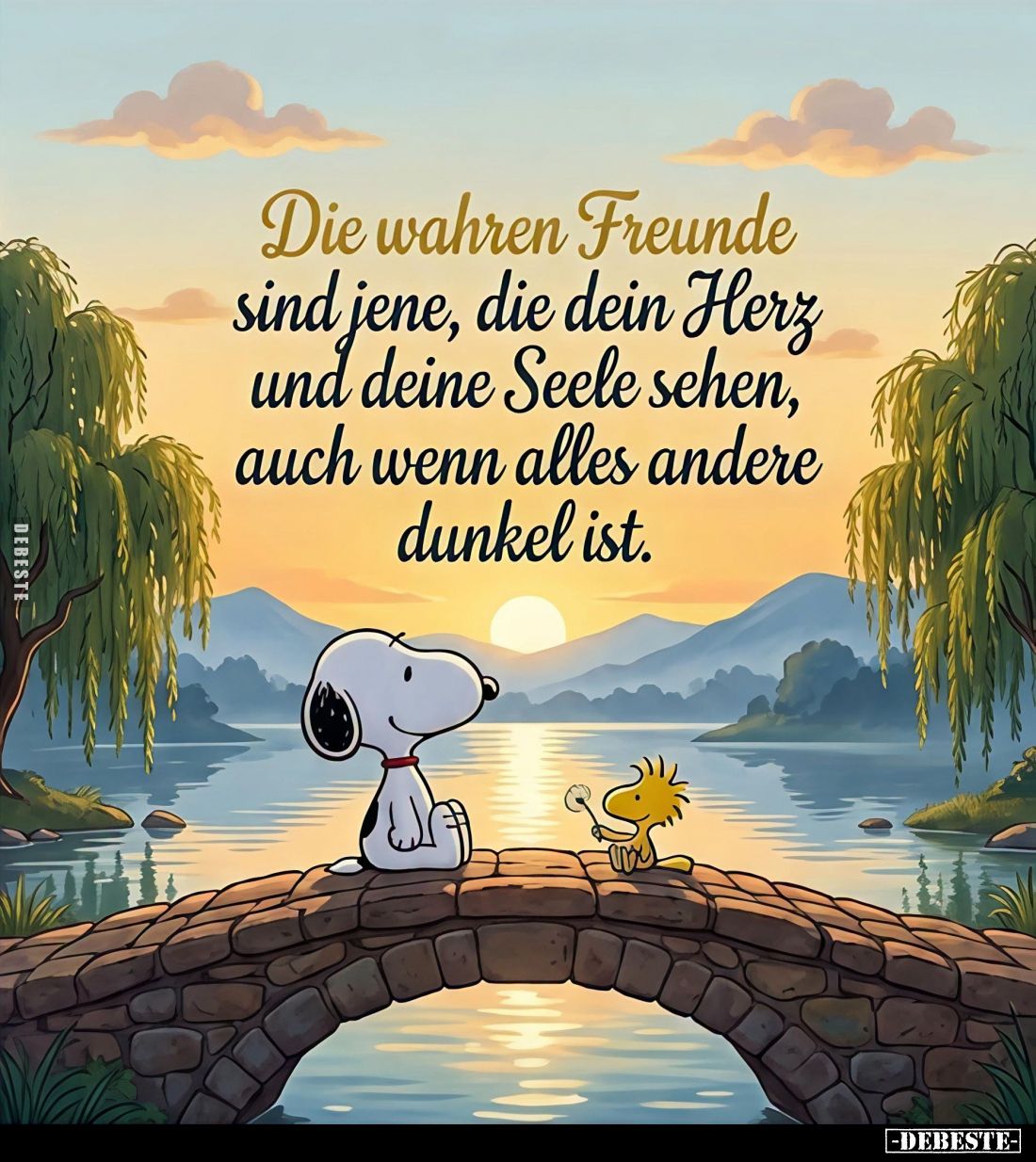 Die wahren Freunde sind jene, die dein Herz und deine Seele sehen, auch wenn alles andere dunkel ist.