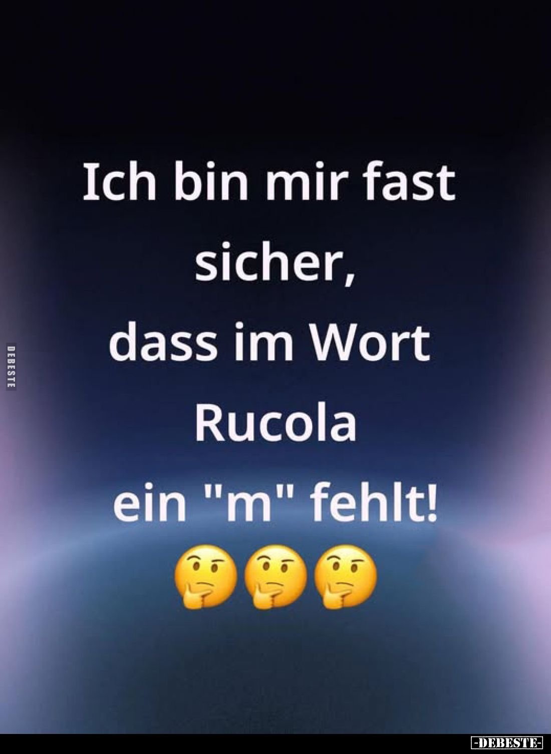 Ich bin mir fast sicher, dass im Wort Rucola ein "m" fehlt!