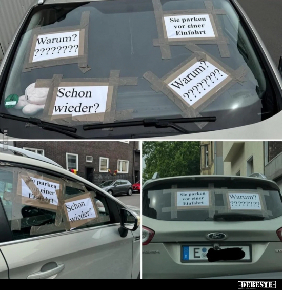 Warum???? Sie parken vor einer Einfahrt.. - Lustige Bilder | DEBESTE.de