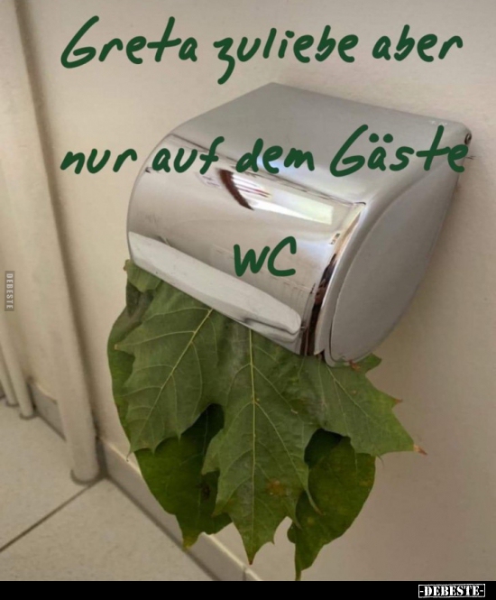 Greta zuliebe aber nur auf dem Gäste WC.. - Lustige Bilder | DEBESTE.de