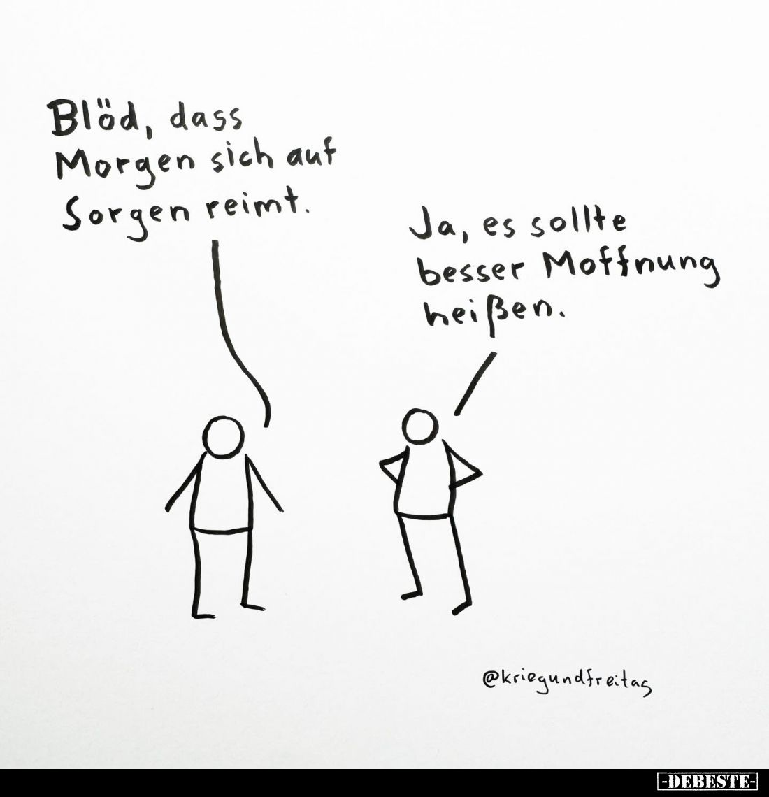 Blöd, dass Morgen sich auf Sorgen reimt.
-
Ja, es sollte besser Moffnung heißen.