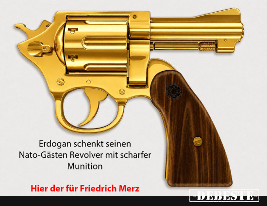 Erdogan schenkt seinen Nato-Gästen Revolver mit scharfer Munition - Lustige Bilder | DEBESTE.de