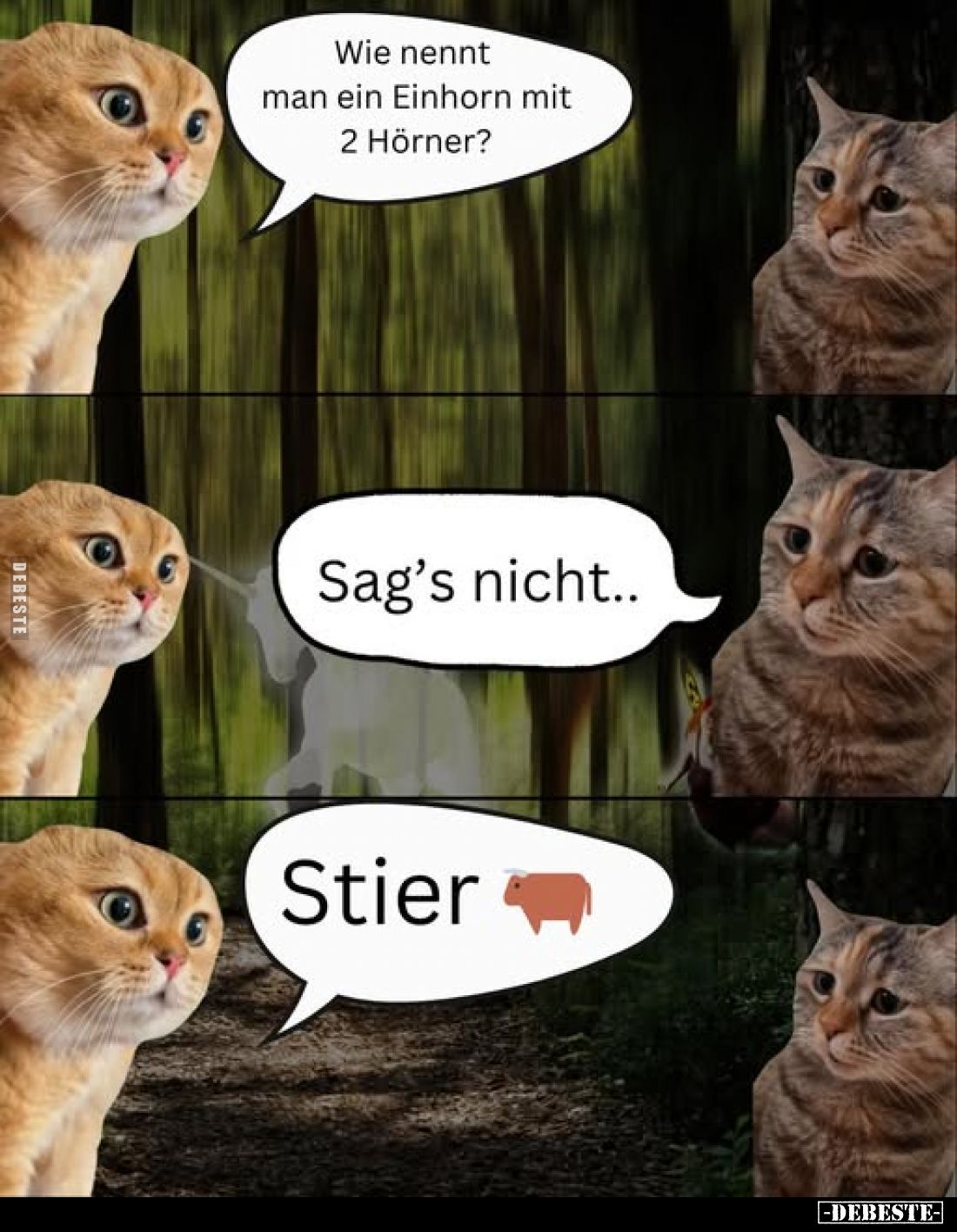Wie nennt man ein Einhorn mit 2 Hörner?.. - Lustige Bilder | DEBESTE.de