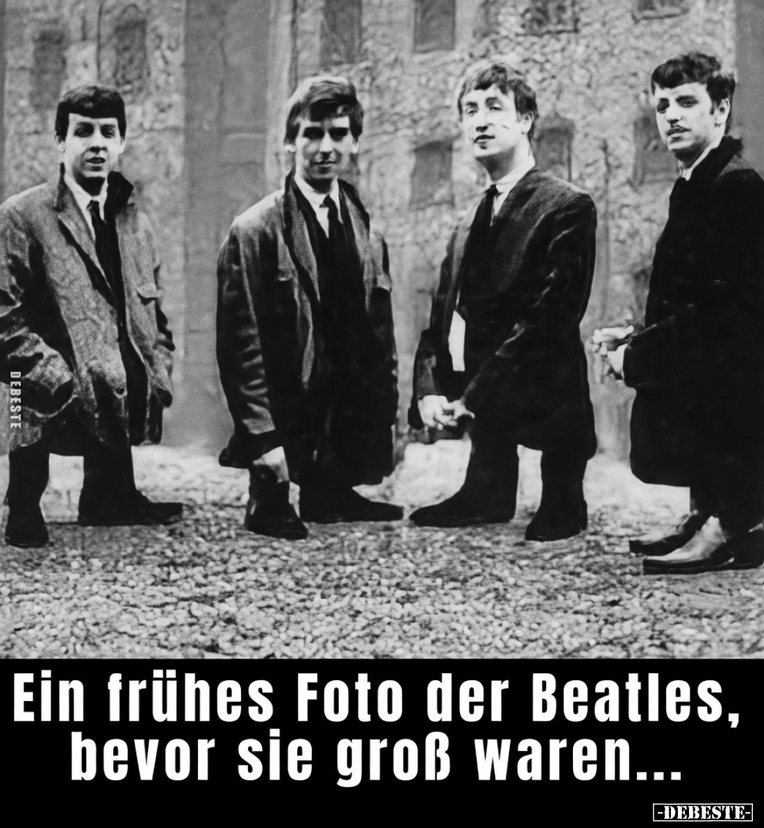 Ein frühes Foto der Beatles,
bevor sie groß waren...