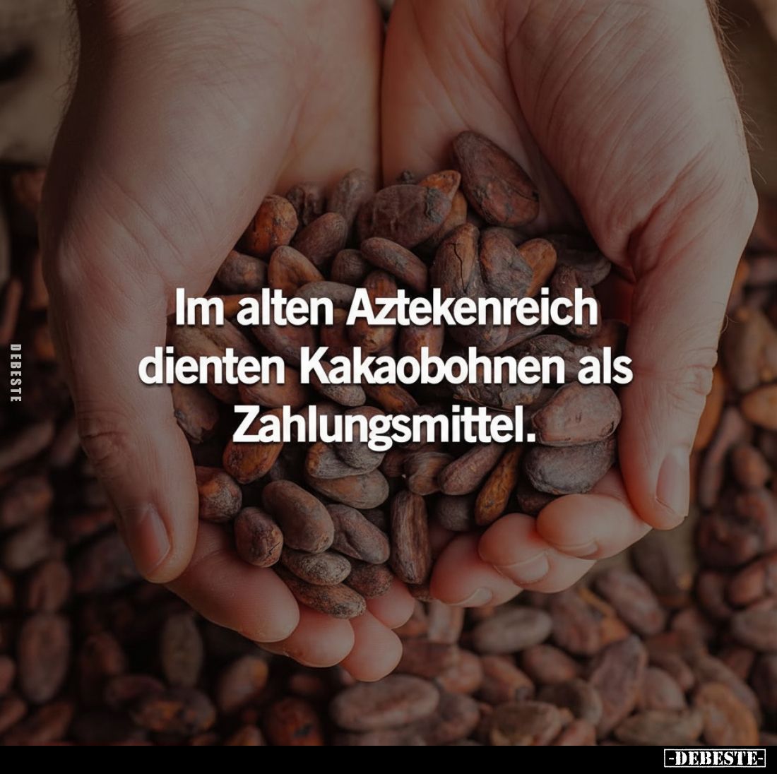 Im alten Aztekenreich dienten Kakaobohnen als Zahlungsmittel.
