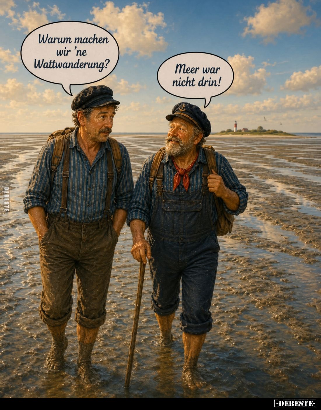 Warum machen wir 'ne Wattwanderung? -
Meer war nicht drin!