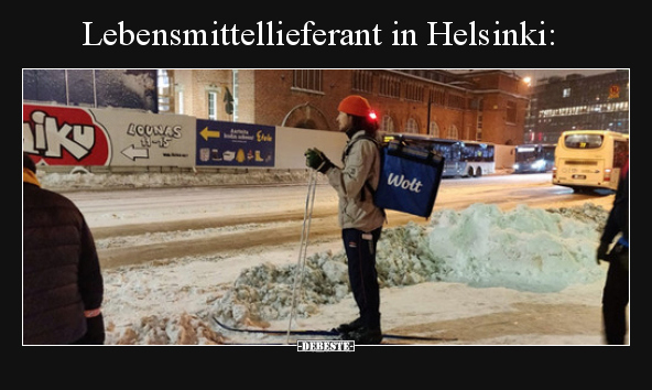 Lebensmittellieferant in Helsinki.. - Lustige Bilder | DEBESTE.de