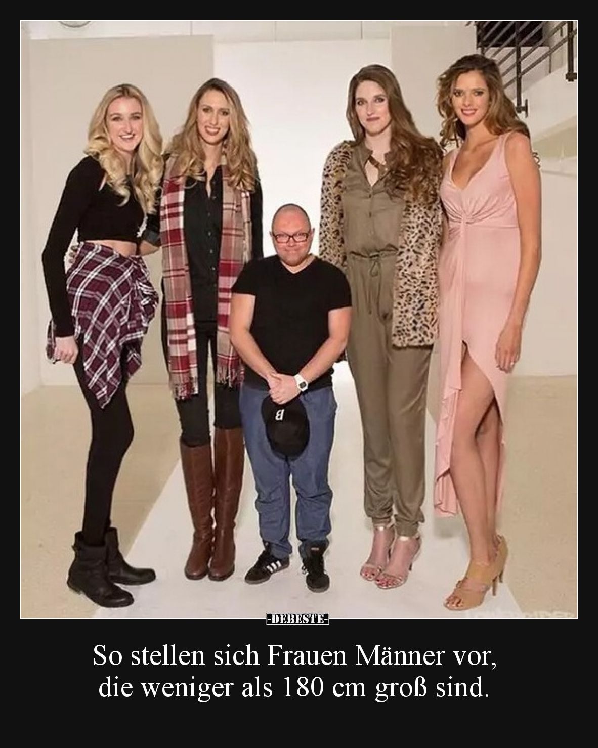 So stellen sich Frauen Männer vor, die weniger als 180 cm groß sind.