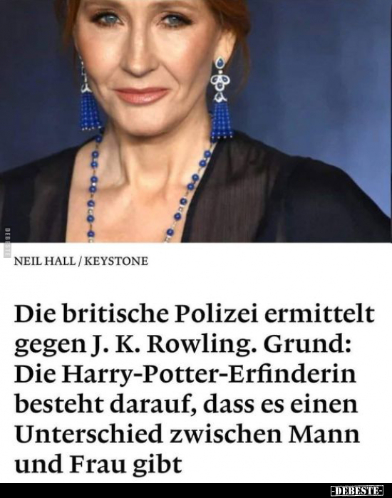 Die britische Polizei ermittelt gegen J. K. Rowling.. - Lustige Bilder | DEBESTE.de