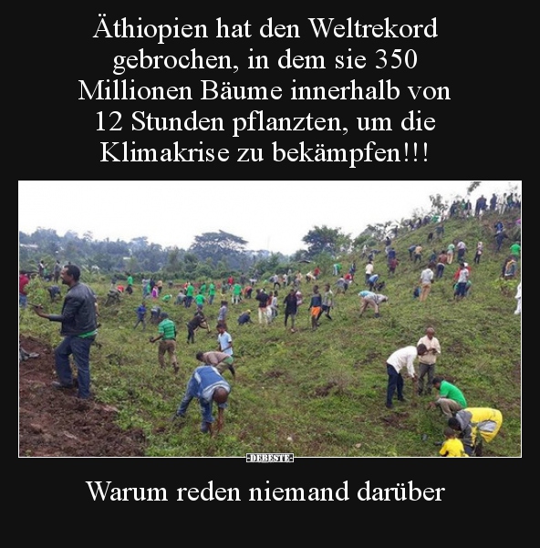 Äthiopien hat den Weltrekord gebrochen, in dem sie 350.. - Lustige Bilder | DEBESTE.de