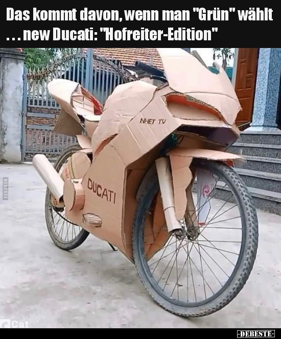 Das kommt davon, wenn man "Grün" wählt .. . new Ducati.. - Lustige Bilder | DEBESTE.de