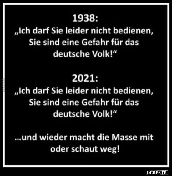 1938: "Ich darf Sie leider nicht bedienen, Sie sind eine.." - Lustige Bilder | DEBESTE.de