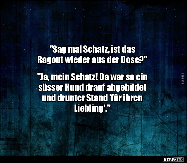 "Sag mal Schatz, ist das Ragout wieder aus der.." - Lustige Bilder | DEBESTE.de