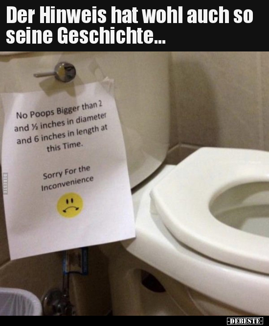 Der Hinweis hat wohl auch so seine Geschichte... - Lustige Bilder | DEBESTE.de