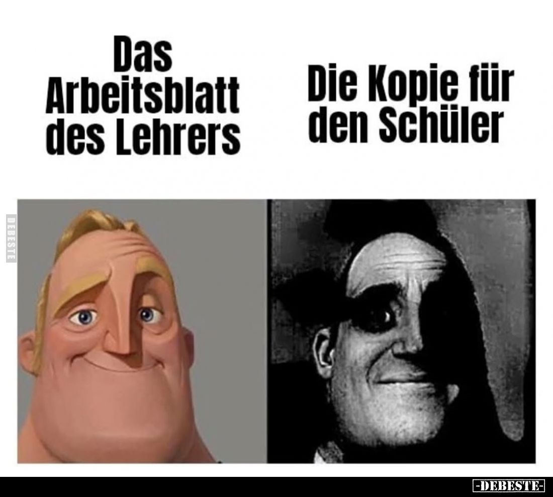 Das Arbeitsblatt des Lehrers /
Die Kopie für den Schüler