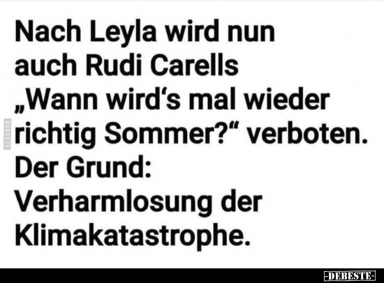 Nach Leyla wird nun auch Rudi Carells "Wann wird's mal.." - Lustige Bilder | DEBESTE.de