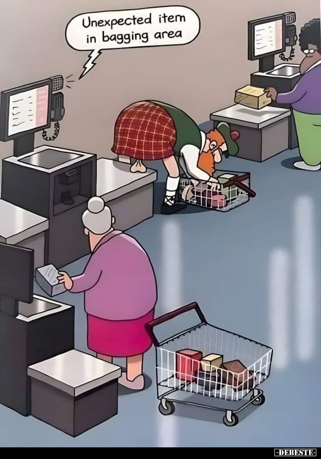 Unexpected item in bagging area.