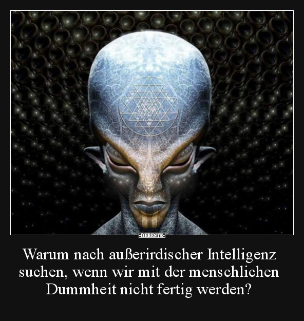Warum nach außerirdischer Intelligenz suchen, wenn wir mit.. - Lustige Bilder | DEBESTE.de