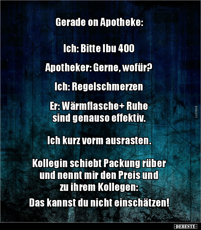 Gerade on Apotheke: Ich: Bitte Ibu 400Apotheker.. - Lustige Bilder | DEBESTE.de