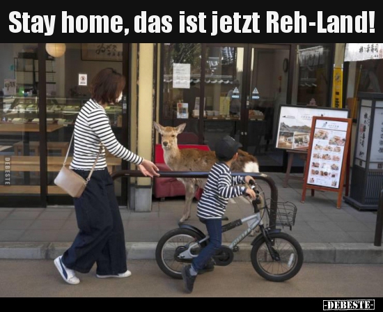 Stay home, das ist jetzt Reh-Land!..