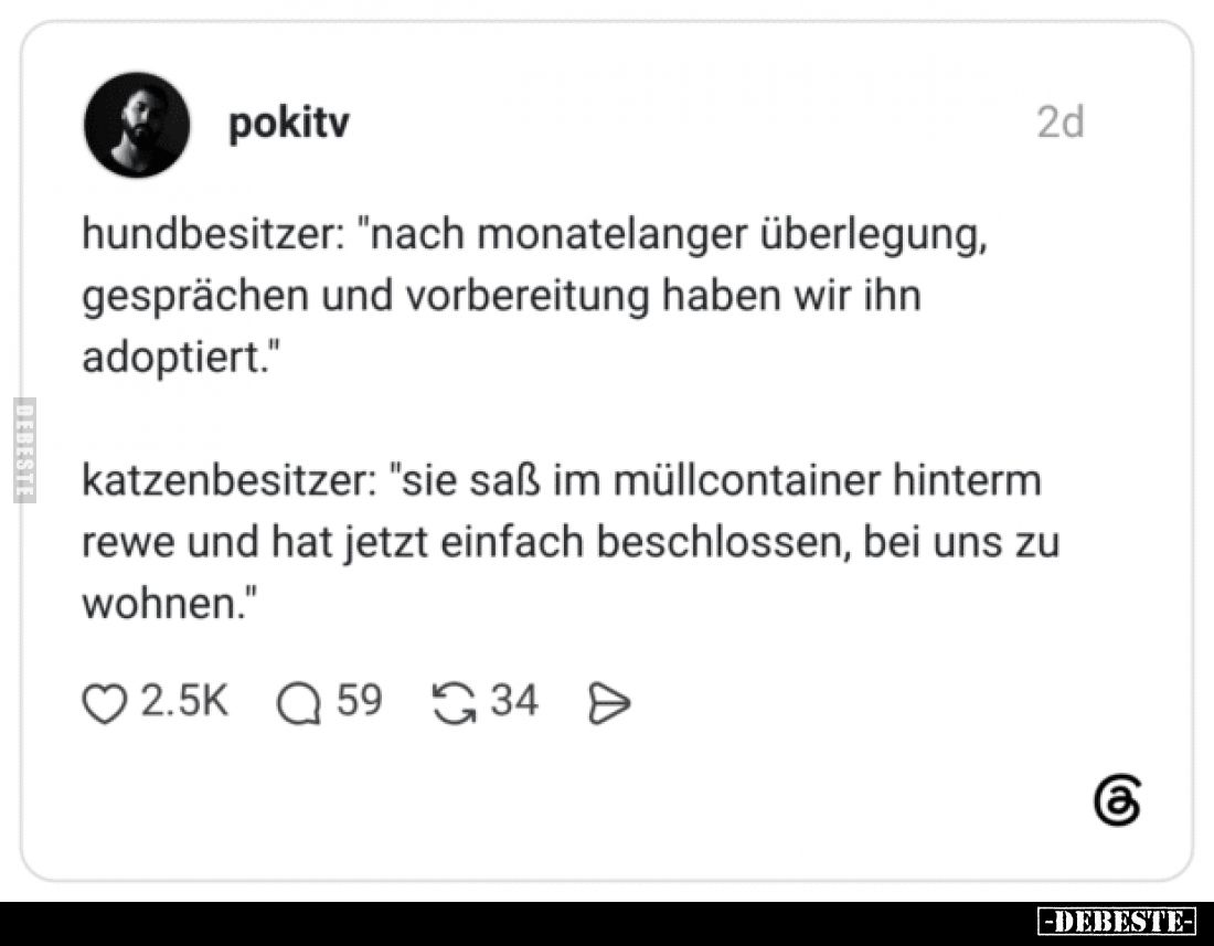 Hundebesitzer: "Nach monatelanger Überlegung, Gesprächen.." - Lustige Bilder | DEBESTE.de