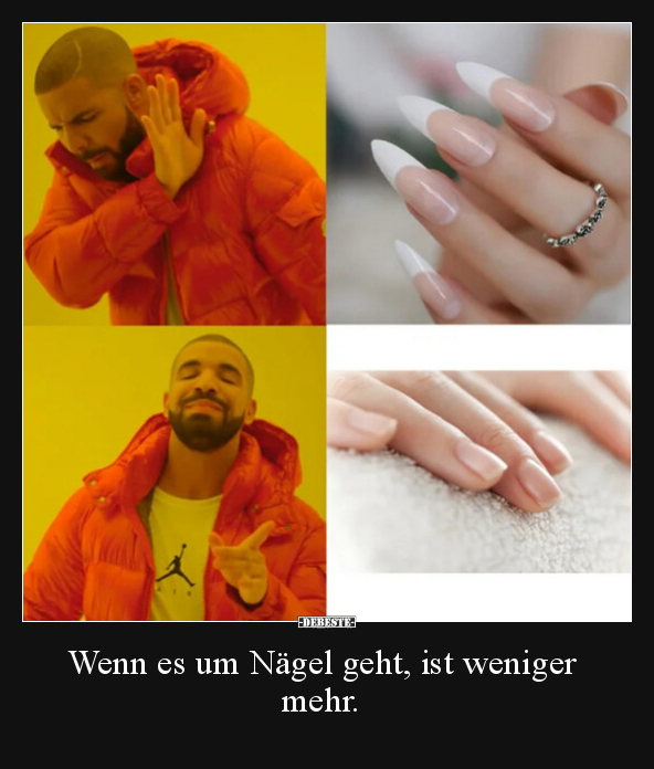 Wenn es um Nägel geht, ist weniger mehr.