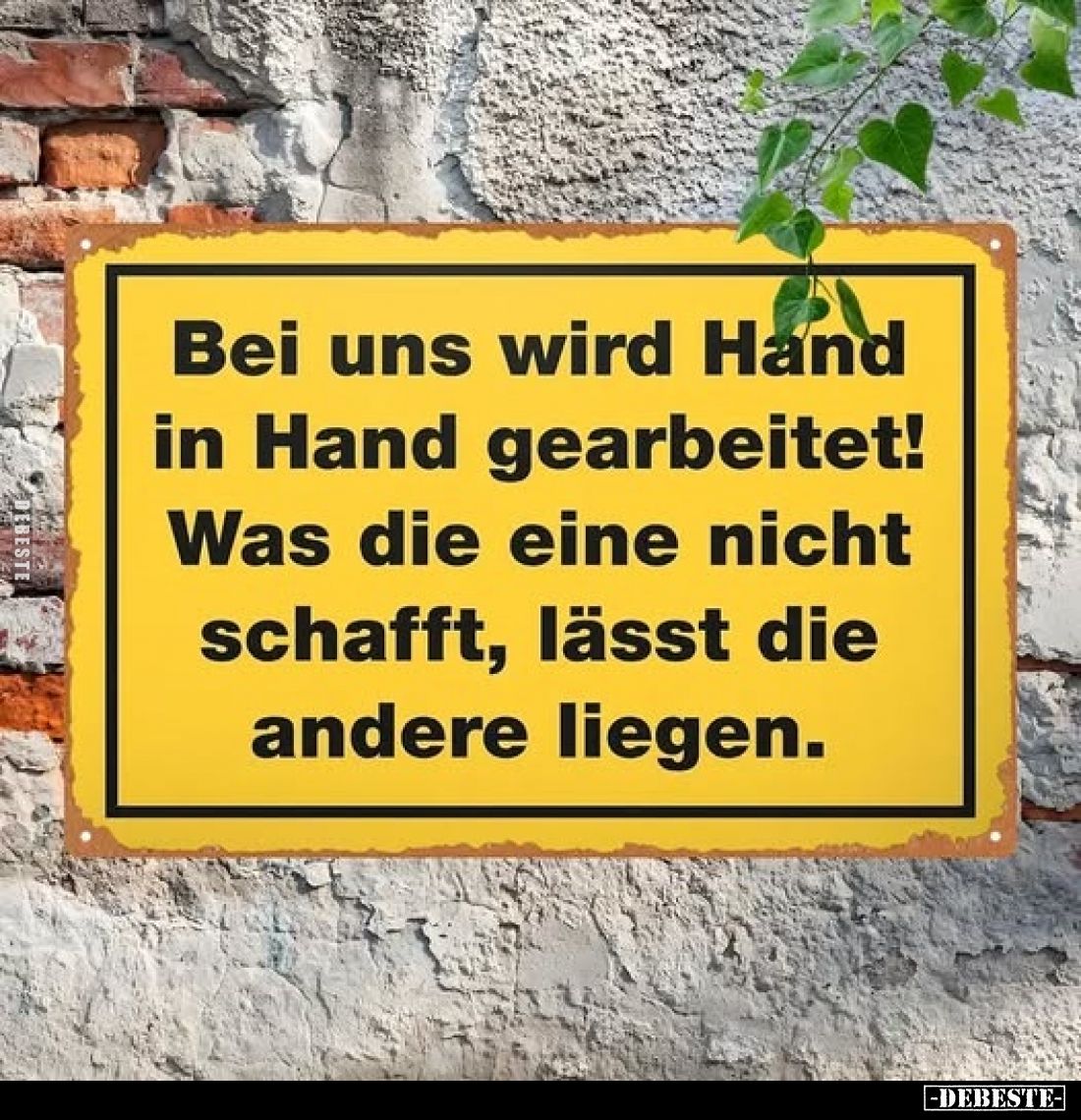 Bei uns wird Hand in Hand gearbeitet!
Was die eine nicht schafft, lässt die andere liegen.