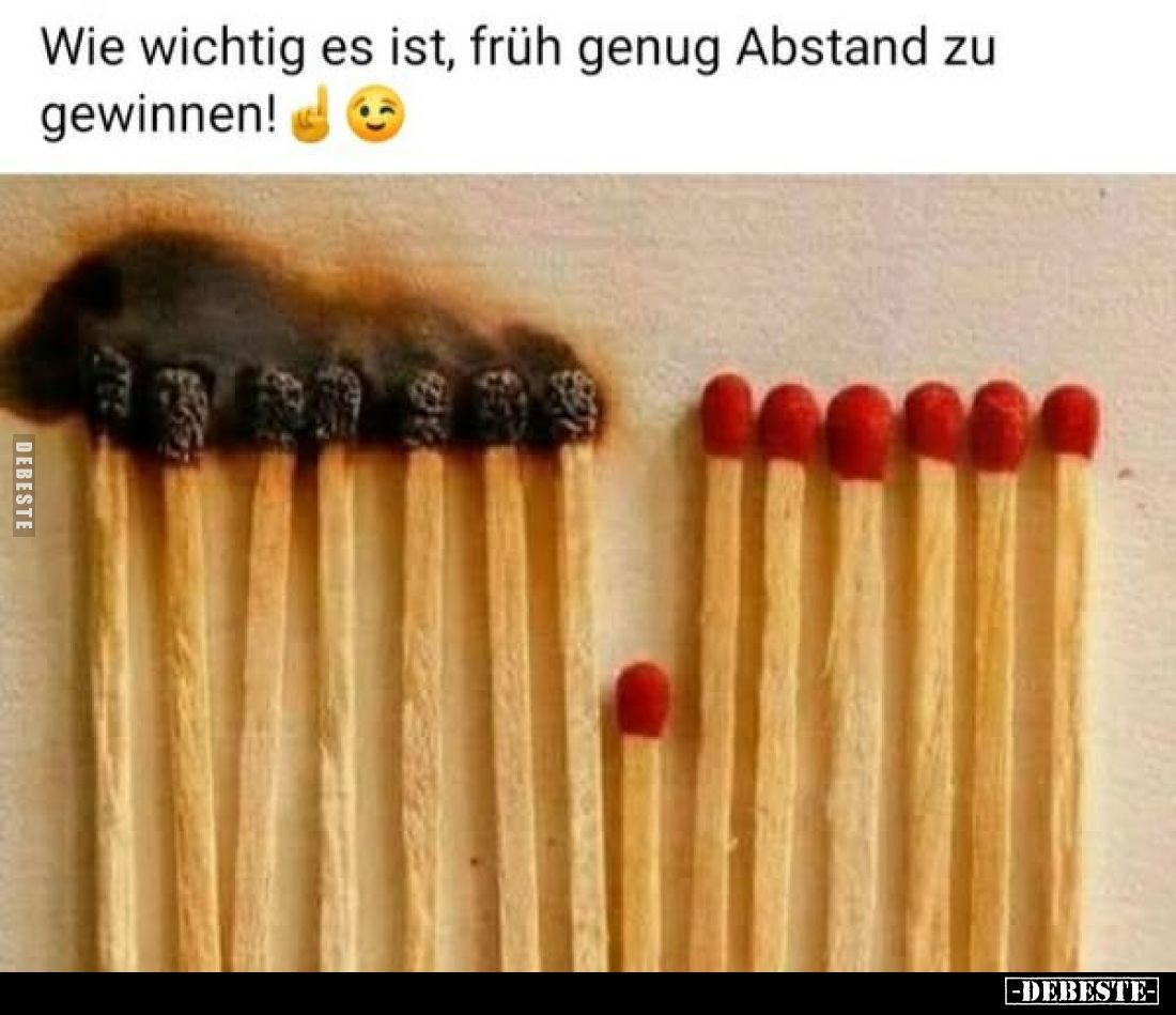 Wie wichtig es ist, früh genug Abstand zu gewinnen!