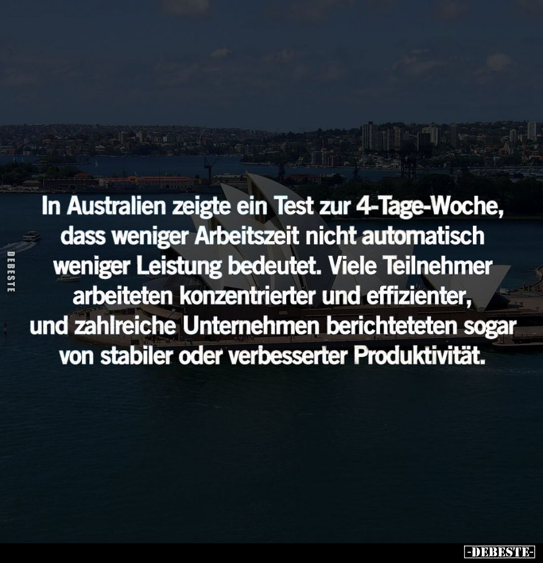 In Australien zeigte ein Test zur 4-Tage-Woche, dass weniger Arbeitszeit nicht automatisch weniger Leistung bedeutet. Viele T...