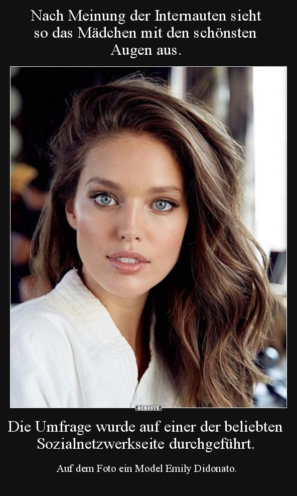 Nach Meinung der Internauten sieht  so das Mädchen mit den..