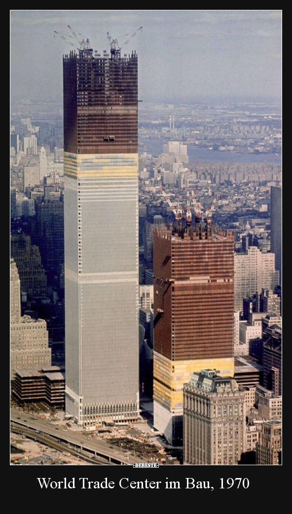 World Trade Center im Bau, 1970..