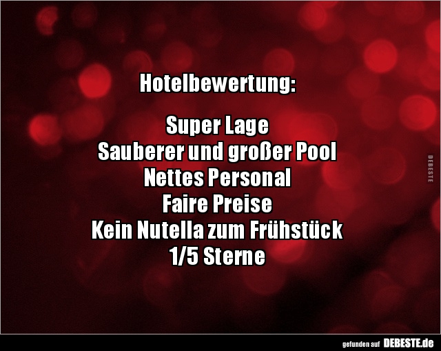 Hotelbewertung:  Super Lage.. - Lustige Bilder | DEBESTE.de