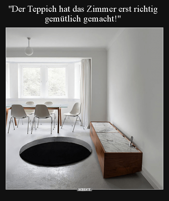 "Der Teppich hat das Zimmer erst richtig gemütlich.." - Lustige Bilder | DEBESTE.de