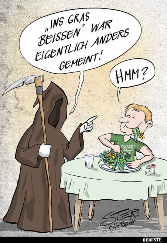 "Ins Gras beissen" war eigentlich anders gemeint!..