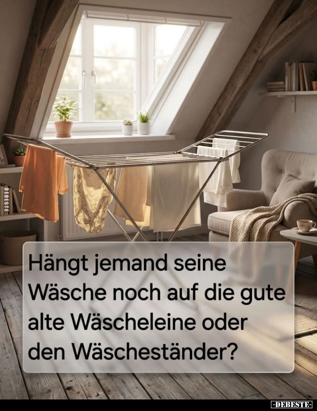 Hängt jemand seine Wäsche noch auf die gute alte Wäscheleine oder den Wäscheständer?