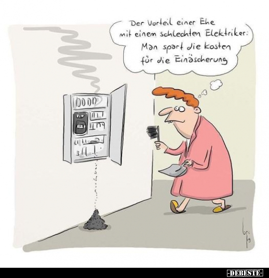 Der Vorteil einer Ehe mit einem schlechten Elektriker.. - Lustige Bilder | DEBESTE.de