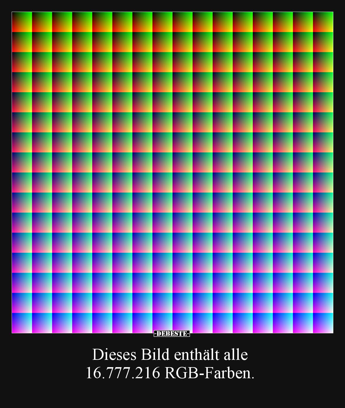 Dieses Bild enthält alle 16.777.216 RGB-Farben