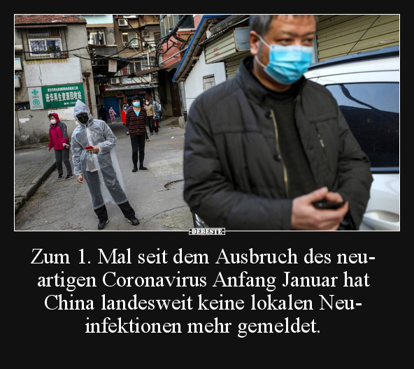 Zum 1. Mal seit dem Ausbruch des neuartigen Coronavirus.. - Lustige Bilder | DEBESTE.de